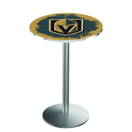 Holland Bar Stool Co 42" Stainless Steel Vegas Golden Knights Pub Table L214S4228LVGdKn